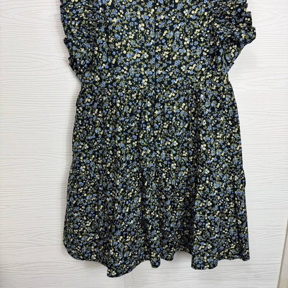 English Factory Floral Ruffle Sleeve Babydoll Mini Dress Women’s Small - Picture 12 of 12